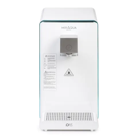 Wielofunkcyjny dystrybutor wody czerpiący wode prosto z sieci - nabaltowy - Miraqua DELTA z systemem filtrów m.in. odwróconej osmozy - filtruje, miner