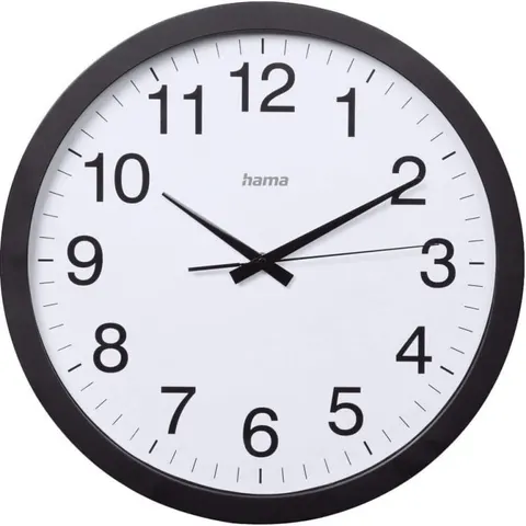 ZEGAR ŚCIENNY ARUBA 40CM HAMA CZARNY 1szt.
