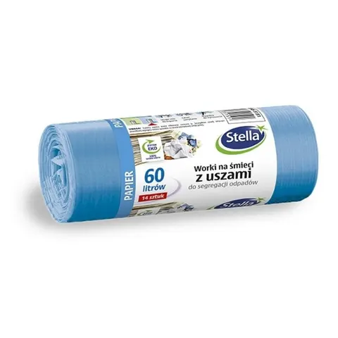 Stella worki z uszami 60L papier 14 sztuk
