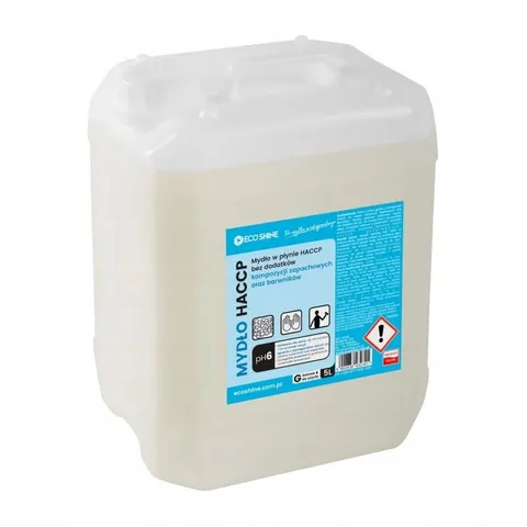 ECO SHINE Mydło w płynie HACCP 5l Mydło HACCP bez dodatków zapachów i barwników