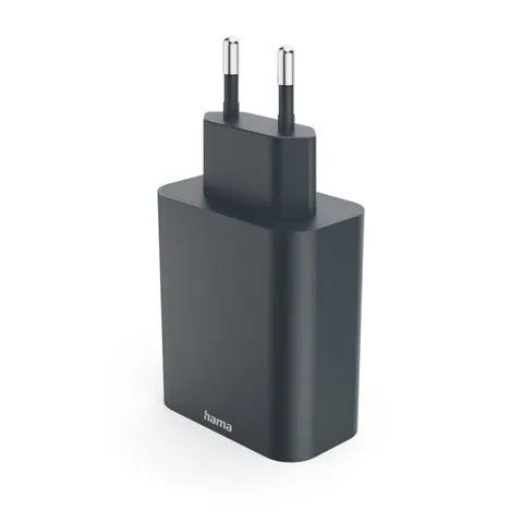 ŁADOWARKA DO TELEFONU HAMA ECOSENTIAL 45W PD USB-C USB-A SZARA