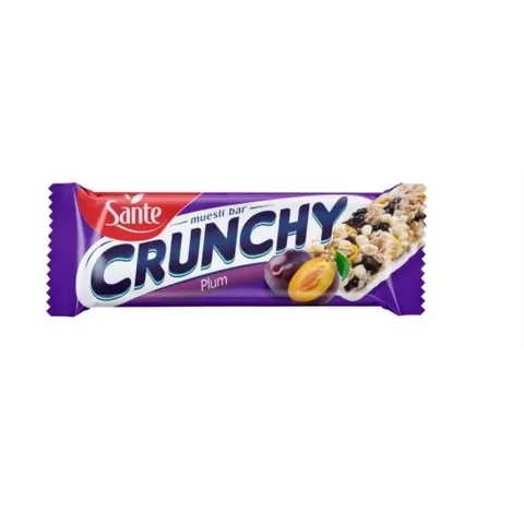 Baton śliwkowy w polewie waniliowej SANTE CRUNCH 40g 1szt.