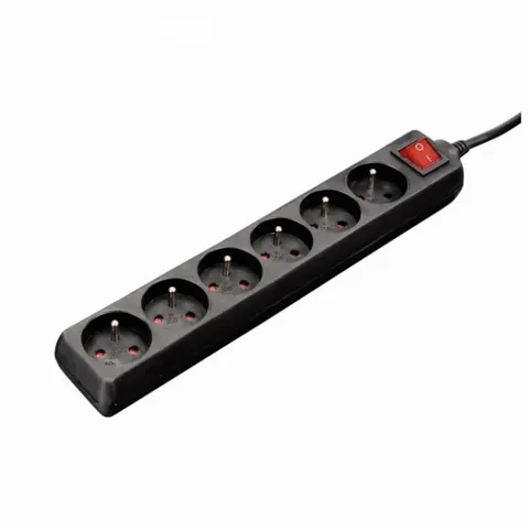 Hama LISTWA ZASILAJĄCA STANDARD 6GN 1,5M CZARNA