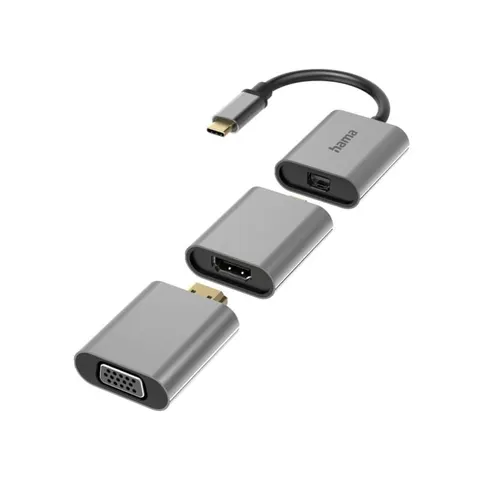 Hama HUB ADAPTER PREMIUM USB-C - MINI-DP + HDMI + VGA