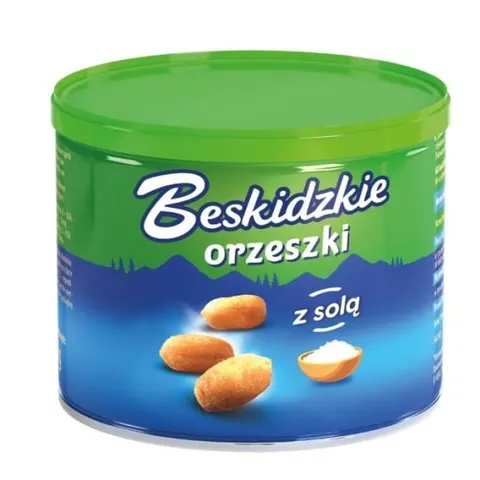 Bakalie orzeszki ziemne solone BESKIDZKIE 140g puszka