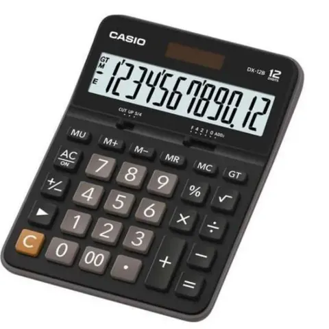 Kalkulator 12 pozycyjny CASIO DX-12B 1szt.czarny