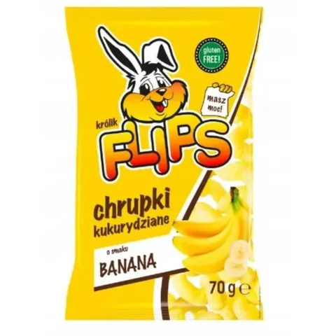 Chrupki kukurydziane 70g FLIPS bananowe