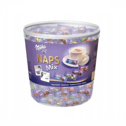 CzekoladkI MILKA naps mini mix czekolada mleczna 1kg 207szt.