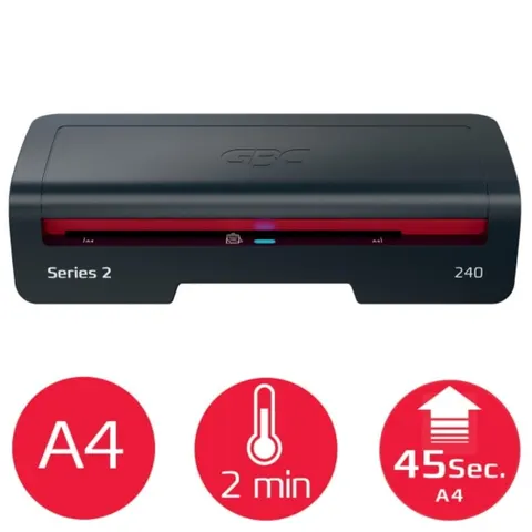 Laminator GBC 240 Home Office A4 - kolor czarno-czerwony