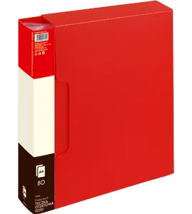 Album ofertowy A4 Grand 80 koszulek czerwony