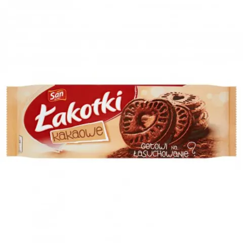 Ciastka kruche Łakotki SAN kakaowe 168 g