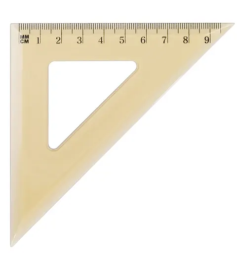 Ekierka szkolna Grand GR-854 9,5 cm transparentna dymna