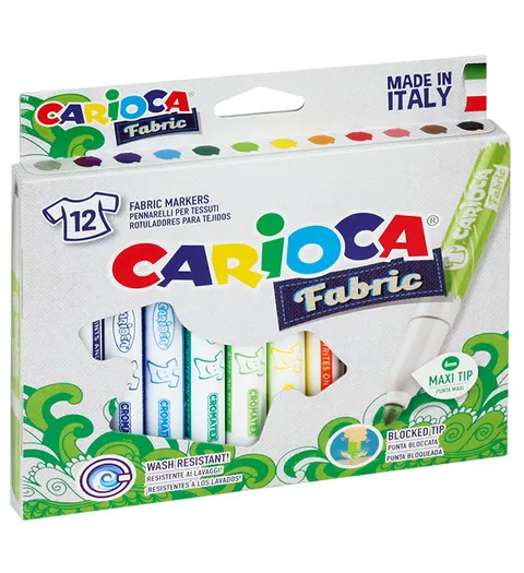 Flamastry do tkanin Carioca Cromatex 12 szt.