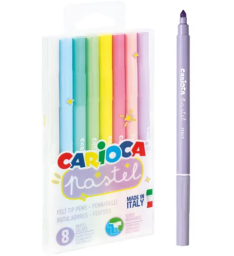 Flamastry pastelowe Carioca 8szt.
