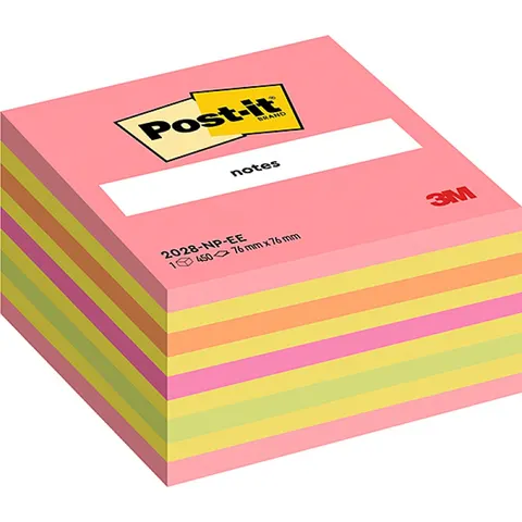 Karteczki samoprzylepne 3M Post-it 76 x 76 mm cukierkowe różowe 450 szt.