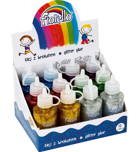 Klej brokatowy Fiorello 12 x 60 ml