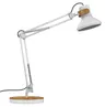 Lampka biurkowa Unilux Baya Bamboo biała/drewno