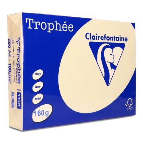 Papier kolorowy pastelowy Trophee A4 160 g piaskowy 250 ark