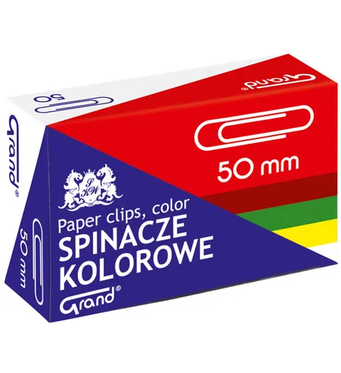 Spinacze metalowe kolorowe Grand 50 mm