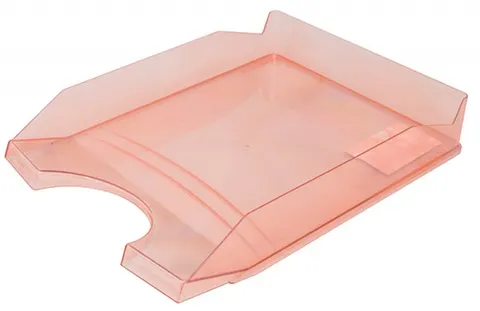 Szuflada na dokumenty A4 Office Products czerwona przezroczysta