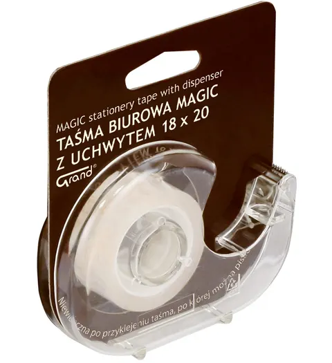 Taśma klejąca Grand Magic z dyspenserem 18 mm x 20 y