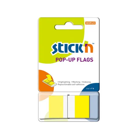 Zakładki indeksujące Stick'n 45x25 mm żółte 50 szt.