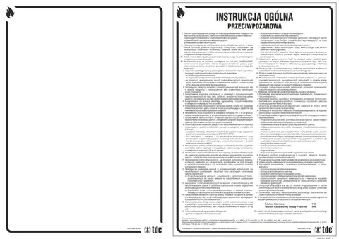 Znak TDC Instrukcja ogólna przeciwpożarowa