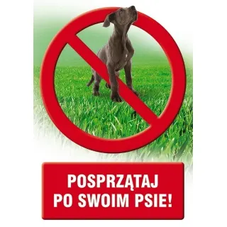 Znak TDC: Posprzątaj po swoim psie