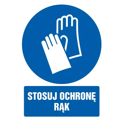 Znak TDC: Stosuj ochronę rąk