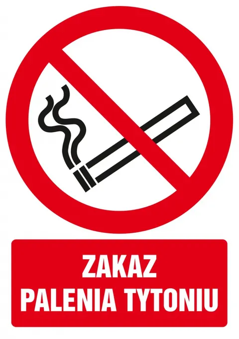 Znak TDC: Zakaz palenia tytoniu