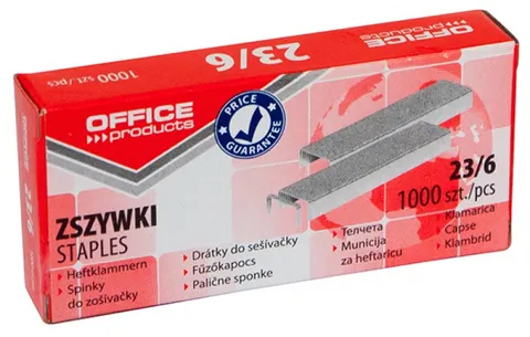 Zszywki archiwizacyjne Office Products 23/6 1000 szt.