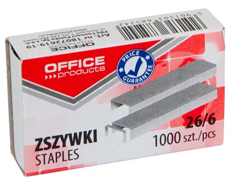 Zszywki biurowe Office Products 26/6 1000 szt.