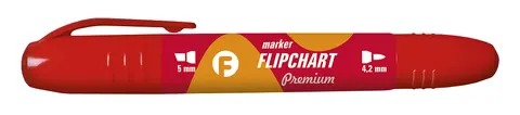 Marker do tablic Tetis premium 2 końcówki czerwony