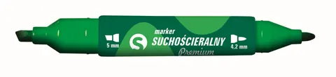 Marker do tablic Tetis premium 2 końcówki zielony