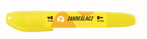 Zakreślacz Tetis premium 2 końcówki żółty
