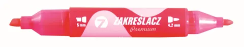 Zakreślacz Tetis premium 2 końcówki różowy