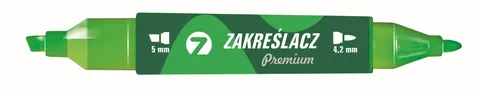 Zakreślacz Tetis premium 2 końcówki zielony