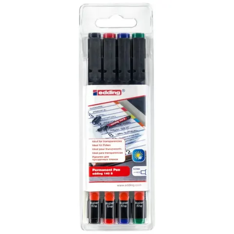 Foliopis e-140/4 S Edding 0,3 mm 4 szt mix kolorów