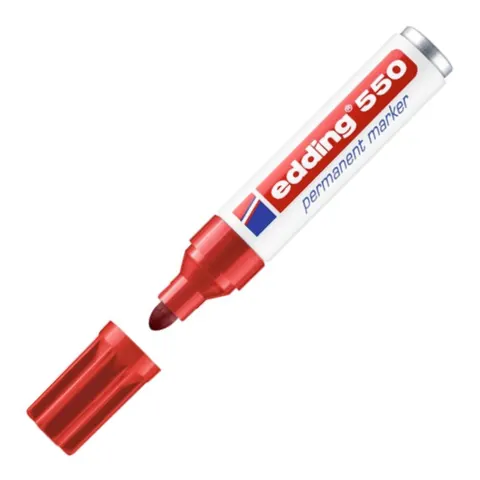 Marker permanentny Edding 550 3-4 mm czerwony