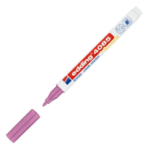 Marker kredowy e-4085 Edding, 1-2 mm, metaliczny różowy