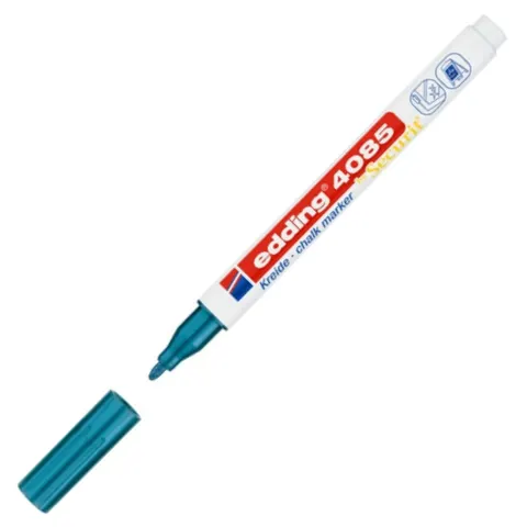 Marker kredowy e-4085 Edding, 1-2 mm, metaliczny niebieski
