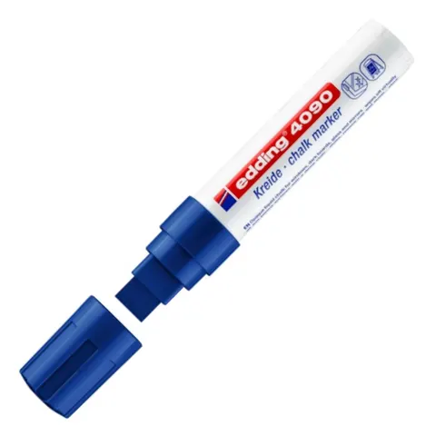Marker kredowy e-4090 Edding, 4-15 mm, niebieski
