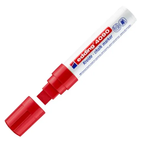 Marker kredowy e-4090 Edding, 4-15 mm, czerwony