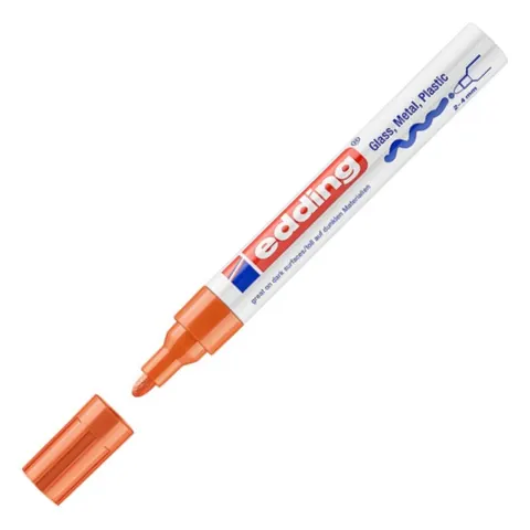 Marker olejowy połyskujący Edding e-750 2-4 mm pomarańczowy