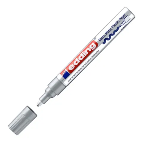 Marker olejowy połyskujący Edding e-750 2-4 mm srebrny