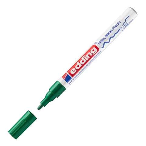 Marker olejowy połyskujący Edding e-751 1-2 mm zielony