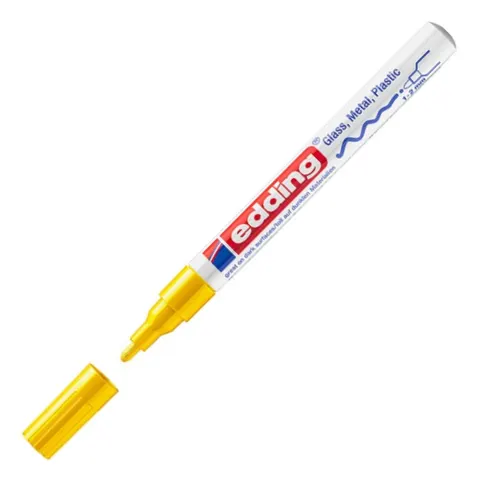 Marker olejowy połyskujący Edding e-751 1-2 mm żółty