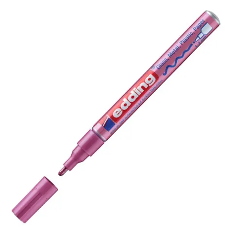 Marker olejowy połyskujący Edding e-751 1-2 mm różowy metaliczny