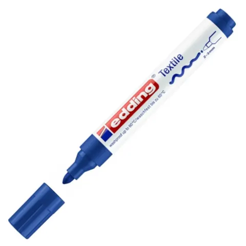 Marker tekstylny e-4500 Edding, 2-3 mm, niebieski