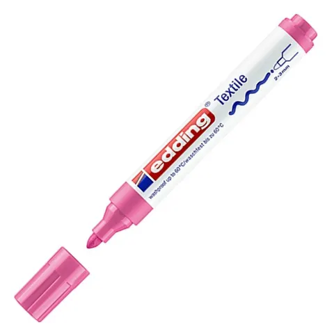 Marker tekstylny e-4500 Edding, 2-3 mm, różowy